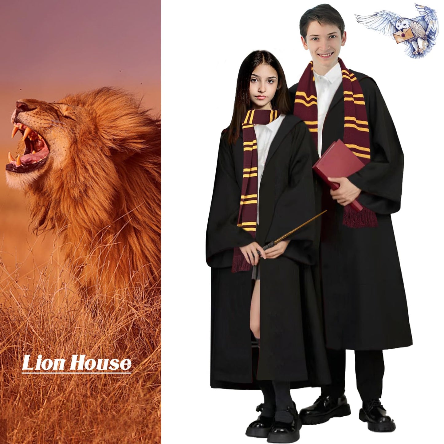 Wizard Costume Set for Adult - Wizard Fancy Dress Harry Cosplay (image 5)