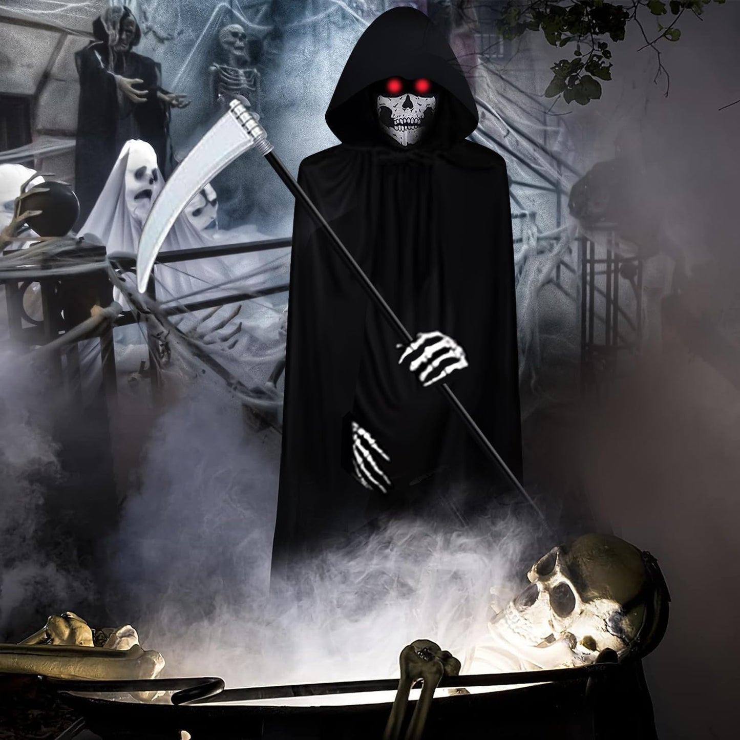 Grim Reaper Costume - Grim Reaper Cloak - Halloween Costumes Black
