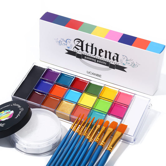 Athena Face Body Paint Oil Palette + Translucent Setting Powder +