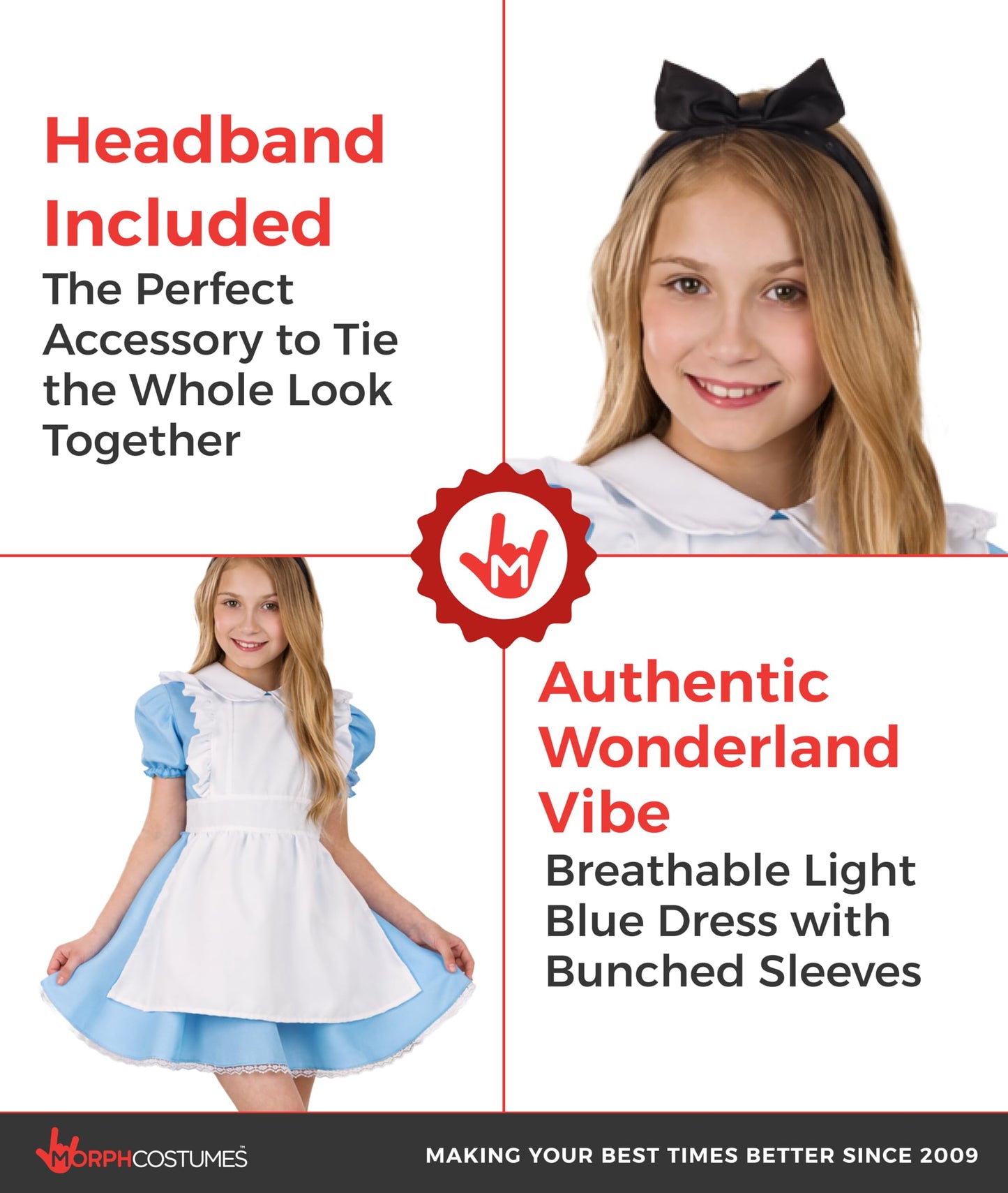 Fun Shack Alice in Wonderland Costume for Girls, Alice in Wonderland Costume Kids, World Book Day Costumes for Girls, Small