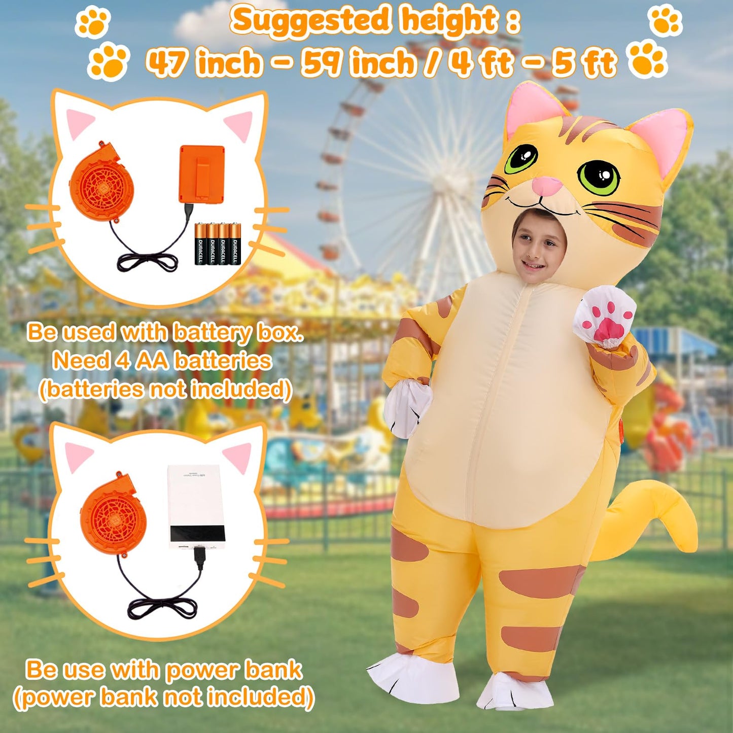 Spinosaurus Inflatable Cat Costume Kids Inflatable Halloween Costumes Funny Blow Up Animal Costume for Boys Girls