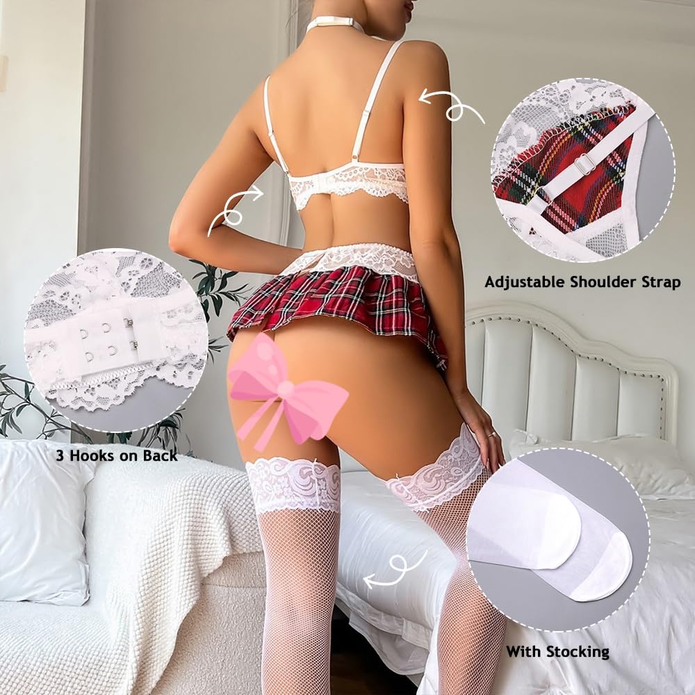 Sexy Women's Cosplay Costume Roleplay Jk Uniform Babydoll Lingerie (image 4)