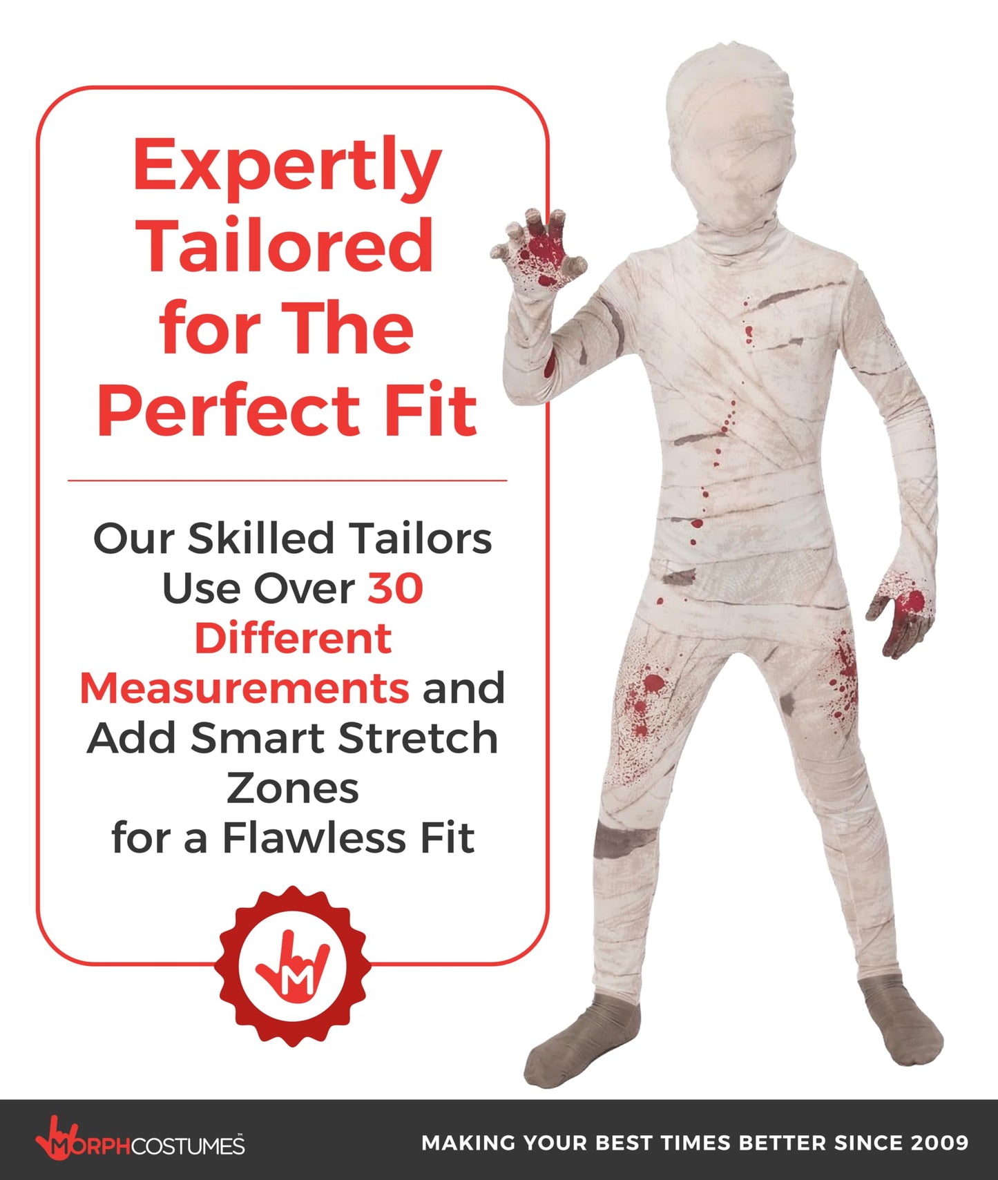Morphsuits Kids Mummy Costume Scary Halloween Costumes For Kids Medium