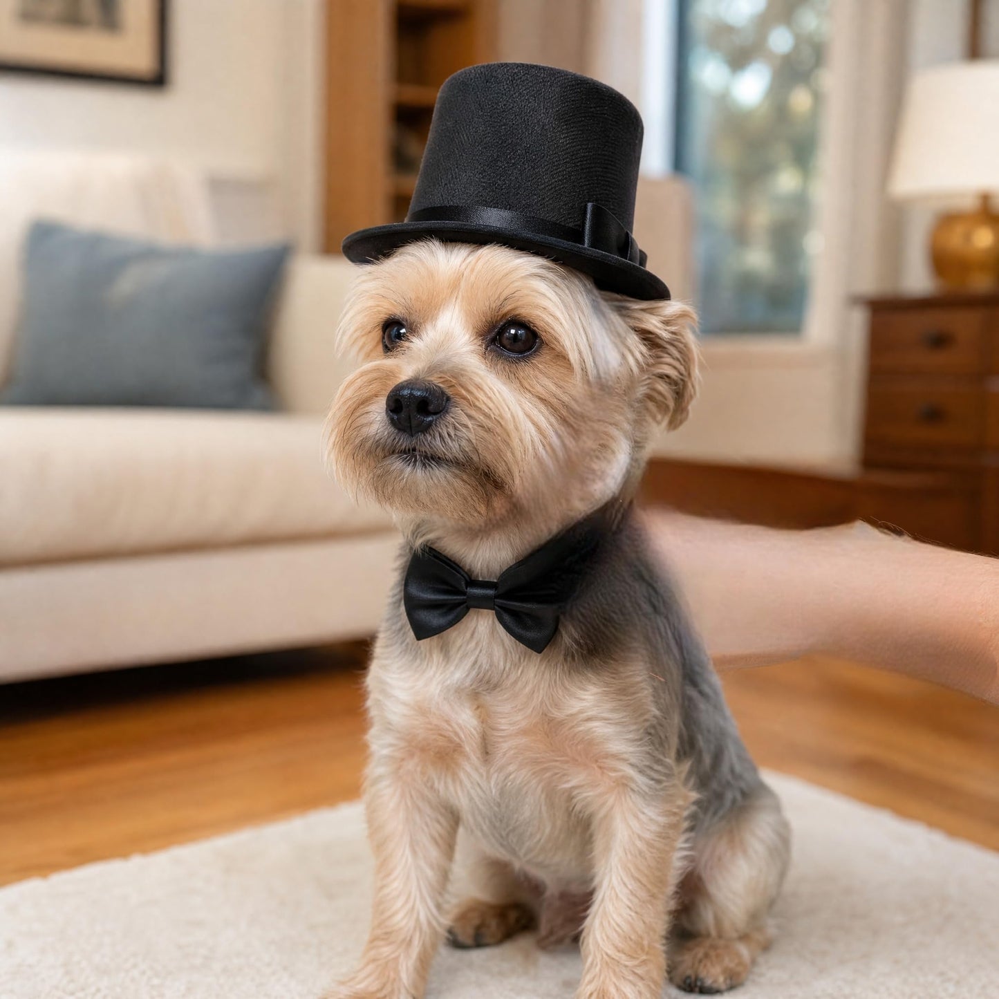 Pet Formal Costume Set Dog Top Hat with Necktie Cat Gentleman
