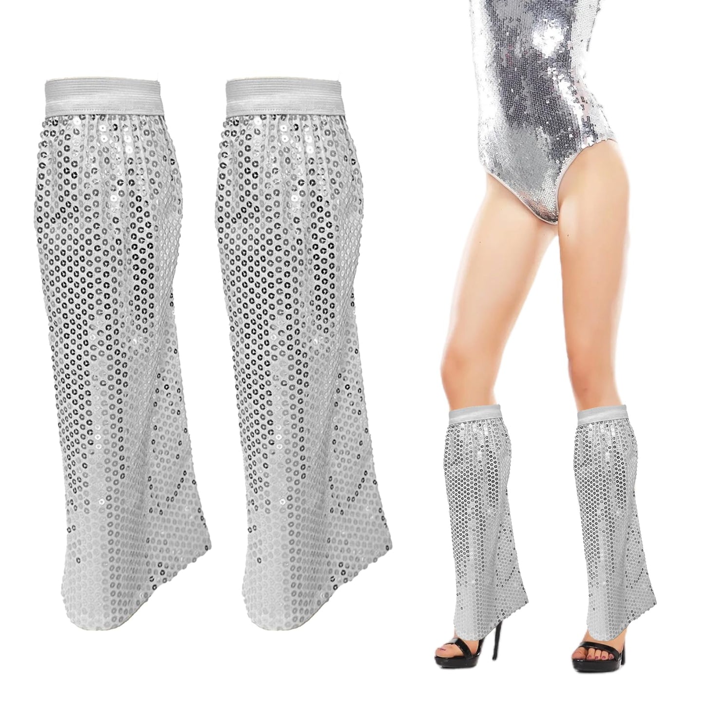 ABBA Women's Clothing - Sequin Leg Warmers - ABBA Clothing (image 4)