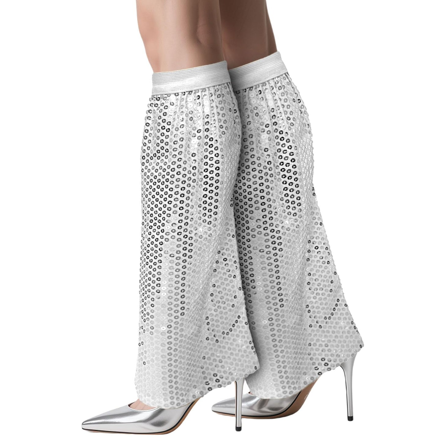 ABBA Women's Clothing - Sequin Leg Warmers - ABBA Clothing