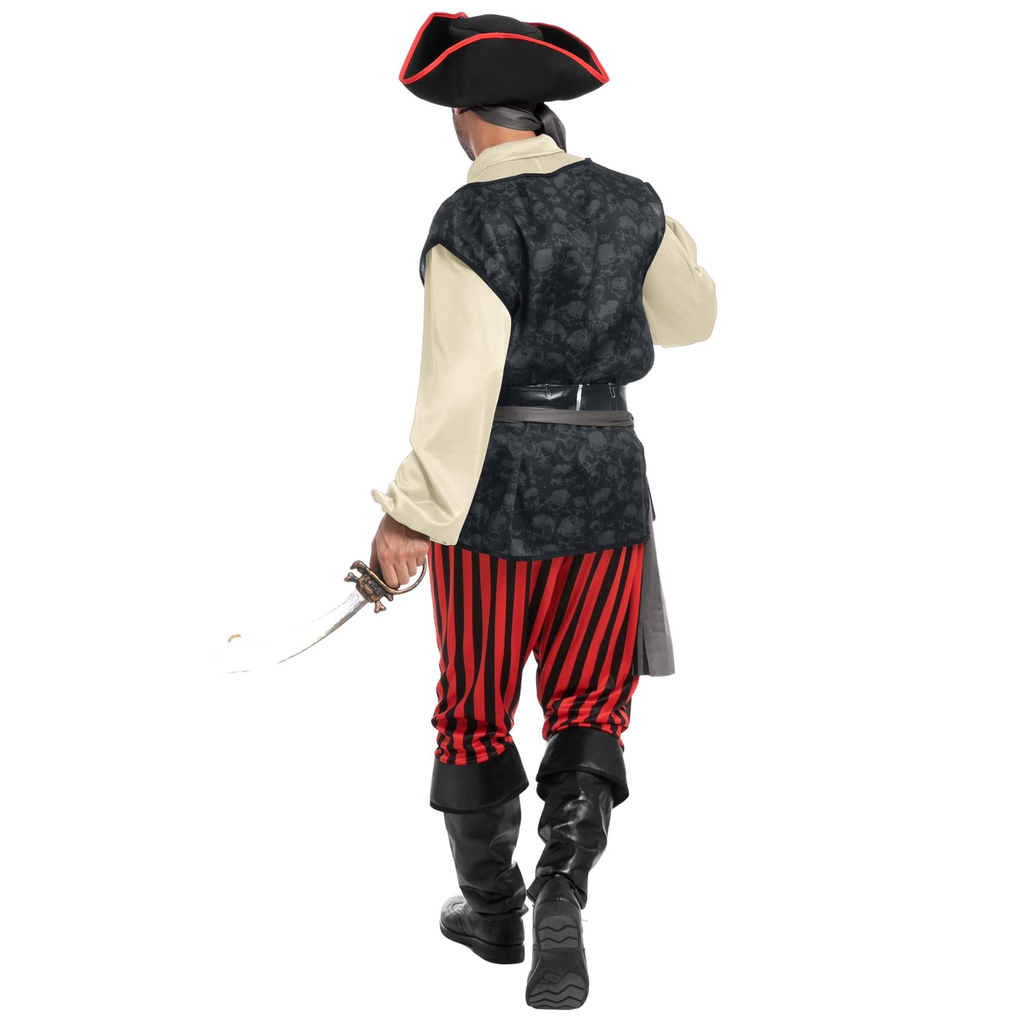Adult Men Beige Pirate Costume for Halloween - Costume Party
