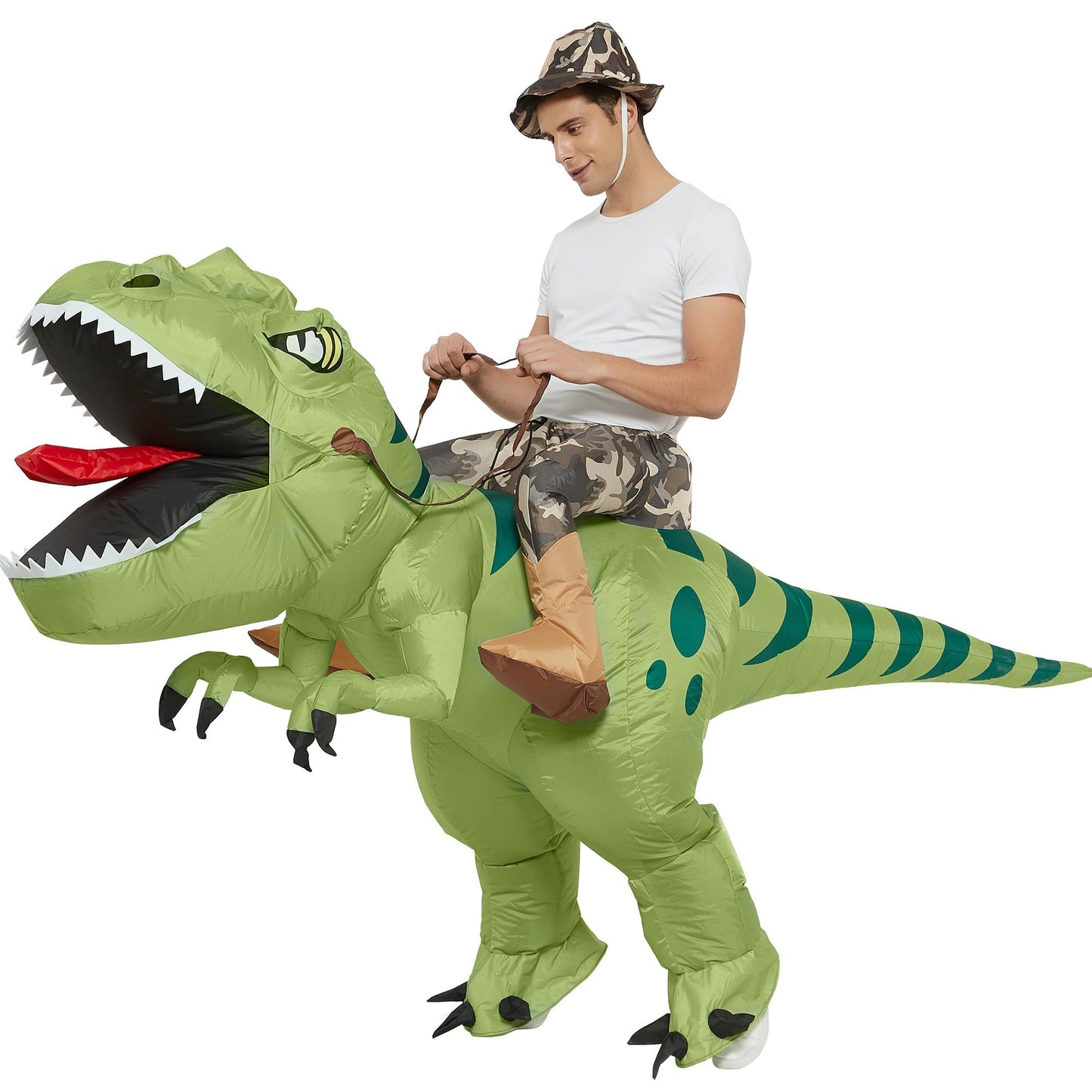 Inflatable Dinosaur Costume Adult Inflatable T-rex Costumes Adult Size Ride On Blow up Costumes for Adults Women Men Inflatables Fancy Funny Suit for Halloween Christmas Carnival Party