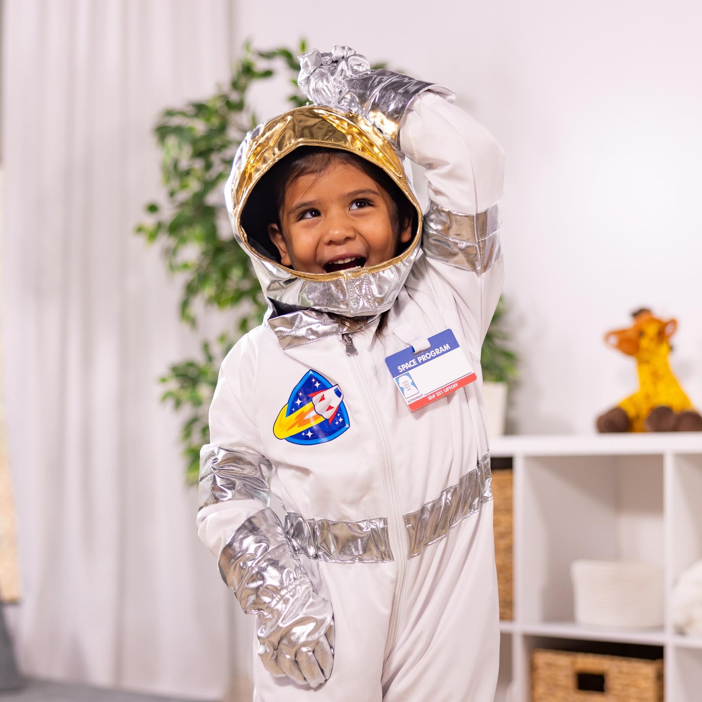 Melissa & Doug Astronaut Role Costume Set Pretend Play | Pretend Play | Halloween | Astronaut Costume Kids| 3+ | Gift for Boy or Girl
