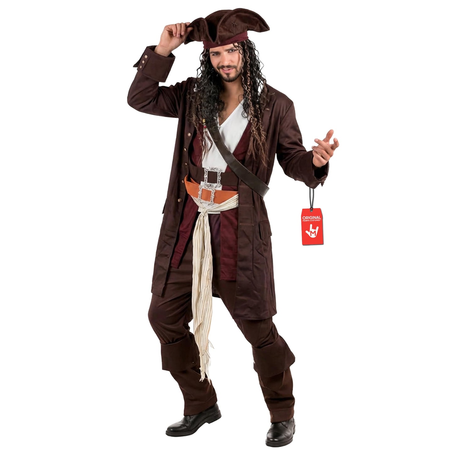 Fun Shack Pirate Costume for Men - Adult Pirate Fancy Dress Outfit - Perfect for Halloween, Halloween Costumes Men, Medium
