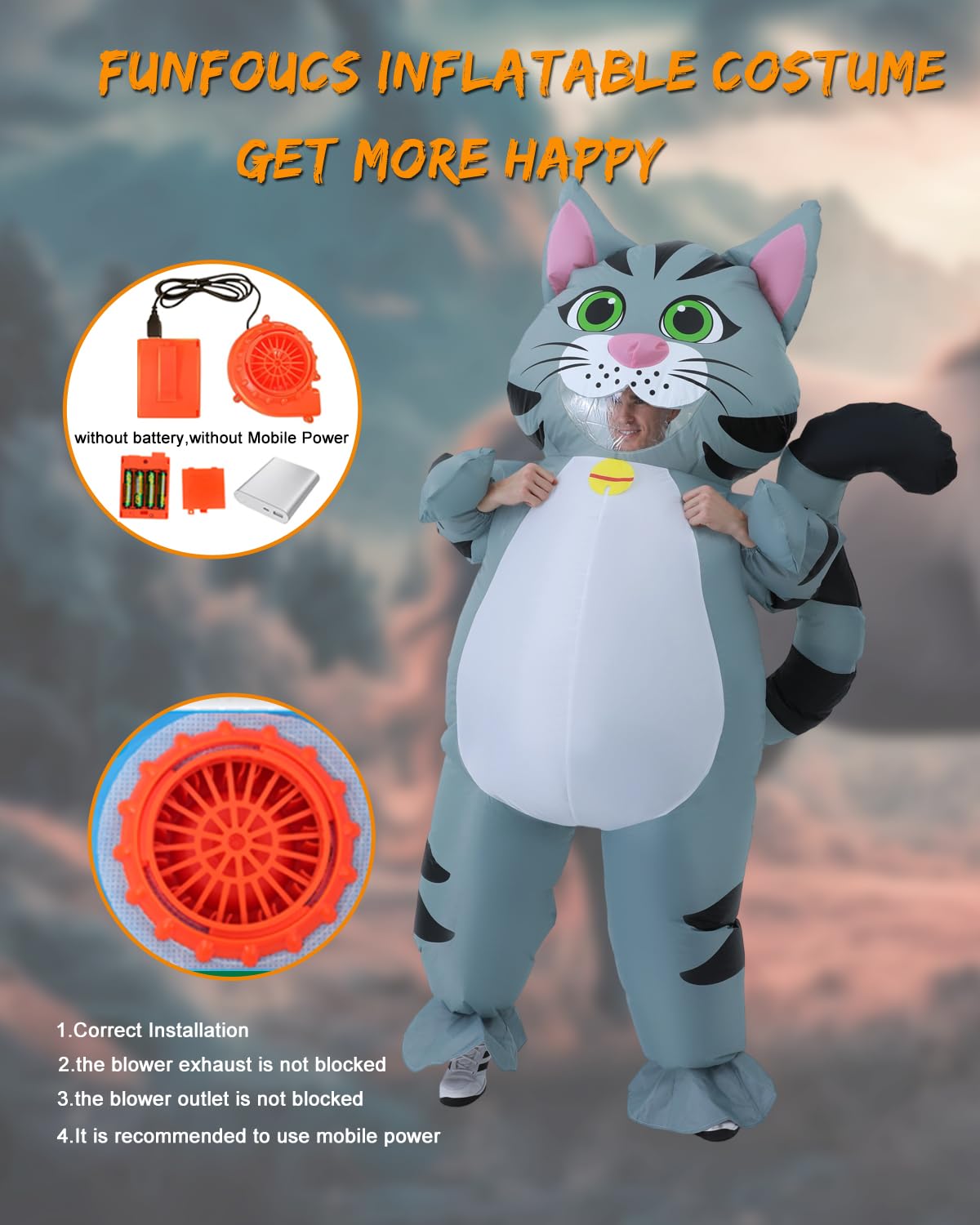 Inflatable Cat Costume - Cat Costume Adult Inflatable Costumes