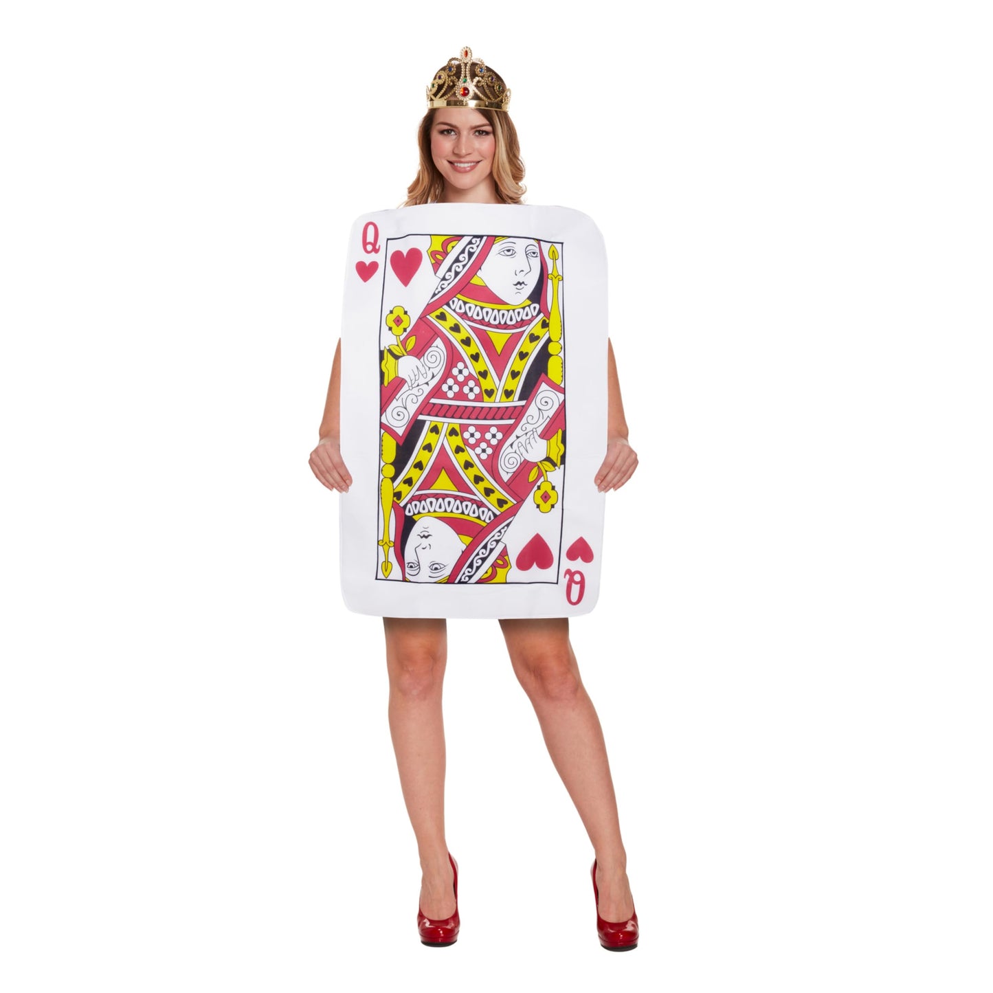 Queen of Hearts Playing Card Costume for Women - Adult Fancy Dress