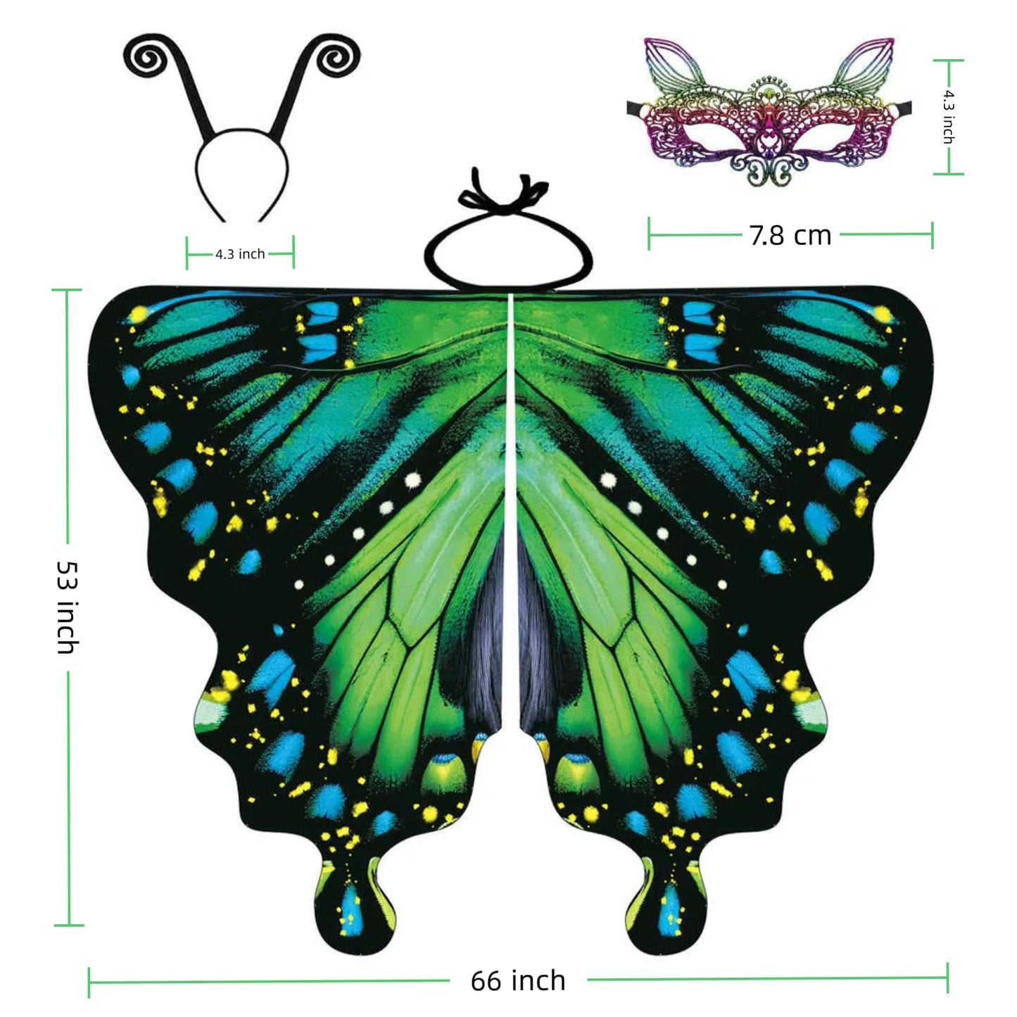 Butterfly Costume for Women - Adult Butterfly Wings Halloween Party (image 2)