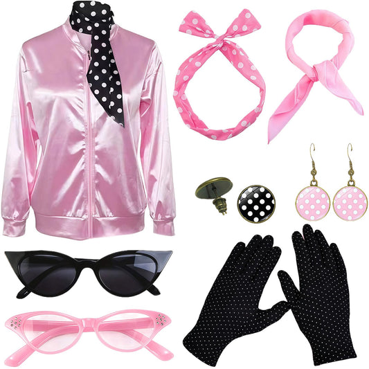 Pink Lady jacket womens fancy dress costumes 1950s costume