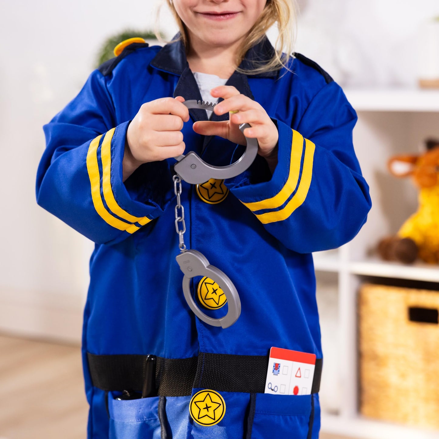 Melissa & Doug Police Officer Role Play Costume Dress-Up Set (8 pcs)
