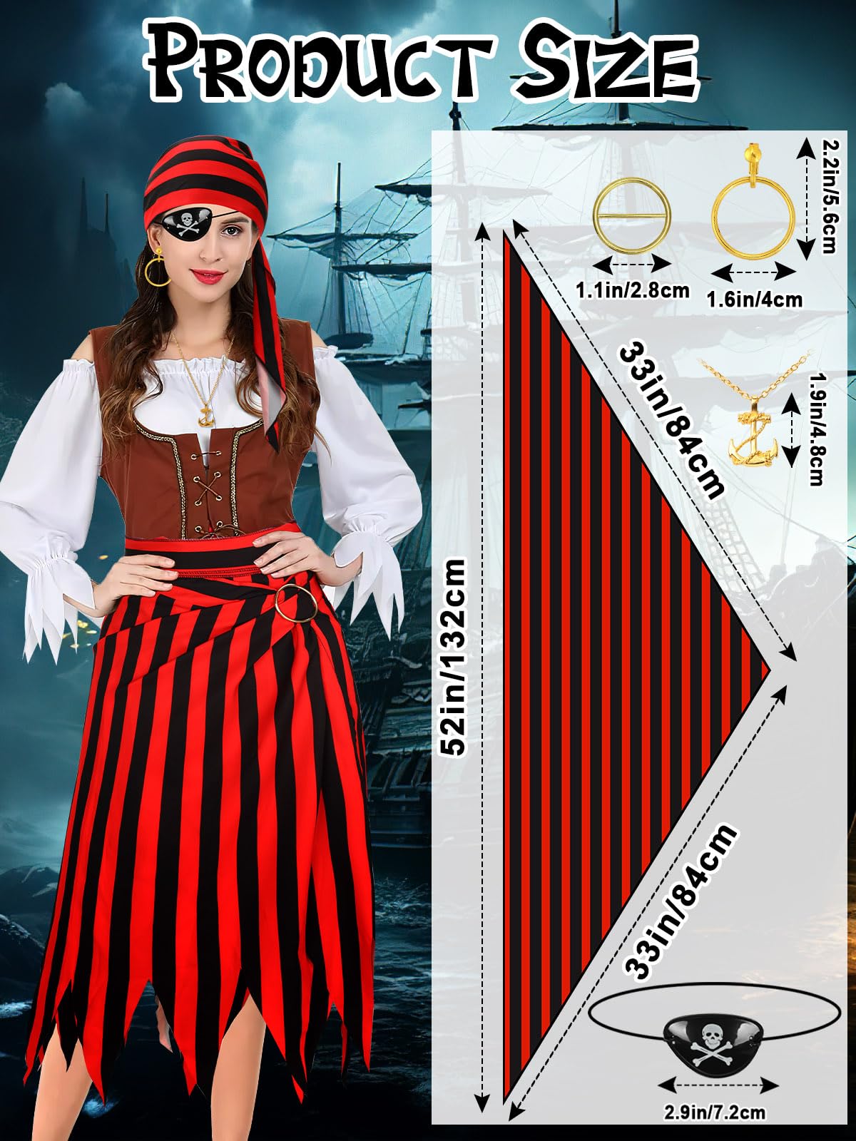 Pirate Costume Pirate Skirt Costume Women Pirat Open Design Skirt