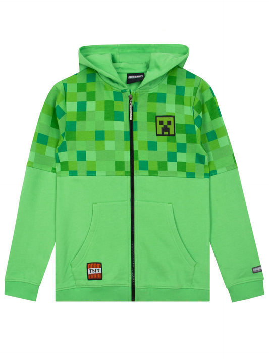 Hoodie - Gaming Hoodie - Boys Zip Up Hoodie - Boys' Hoodies - Green
