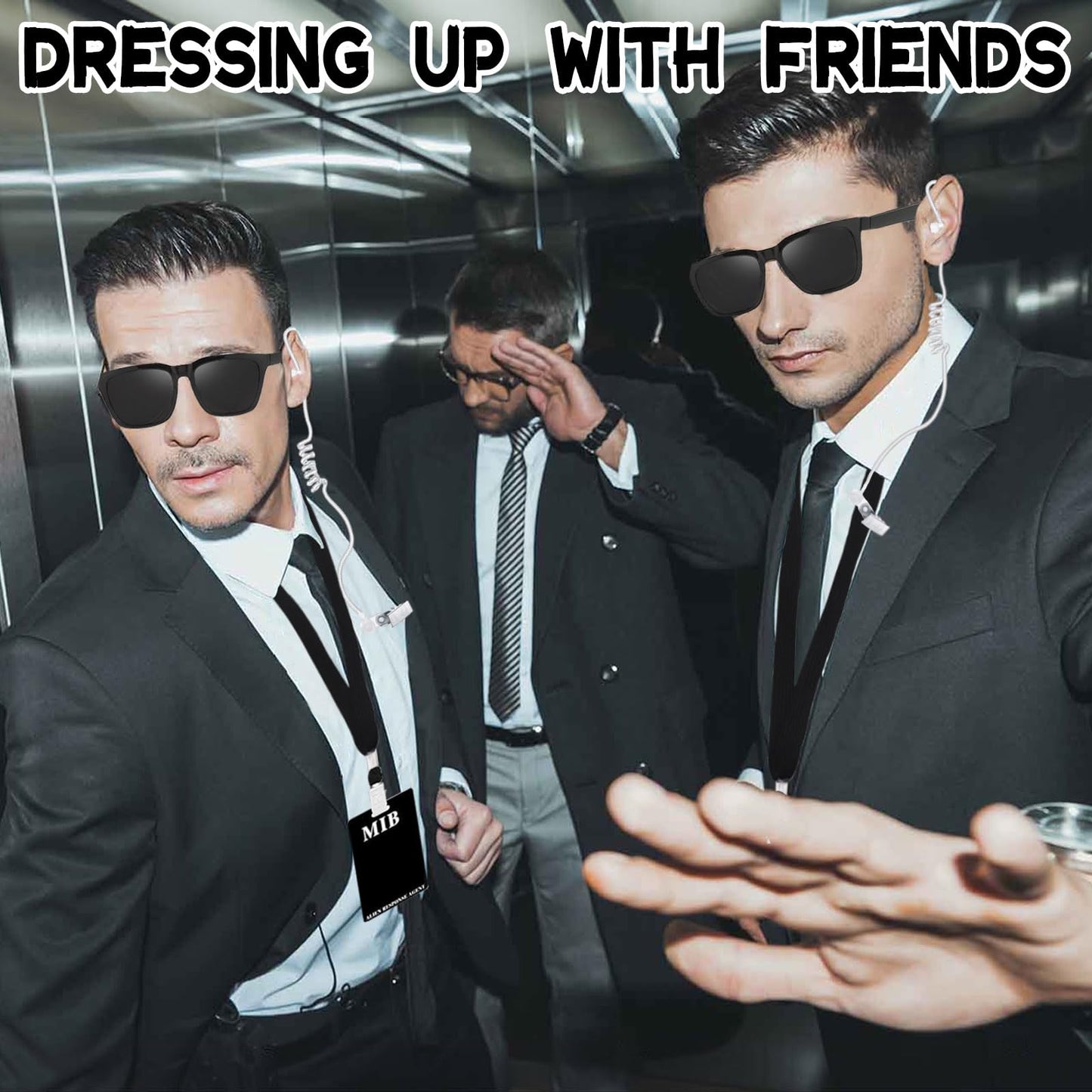 Double Agent Costume Accessories Set - Secret Agent Fancy Dress Kit (image 5)
