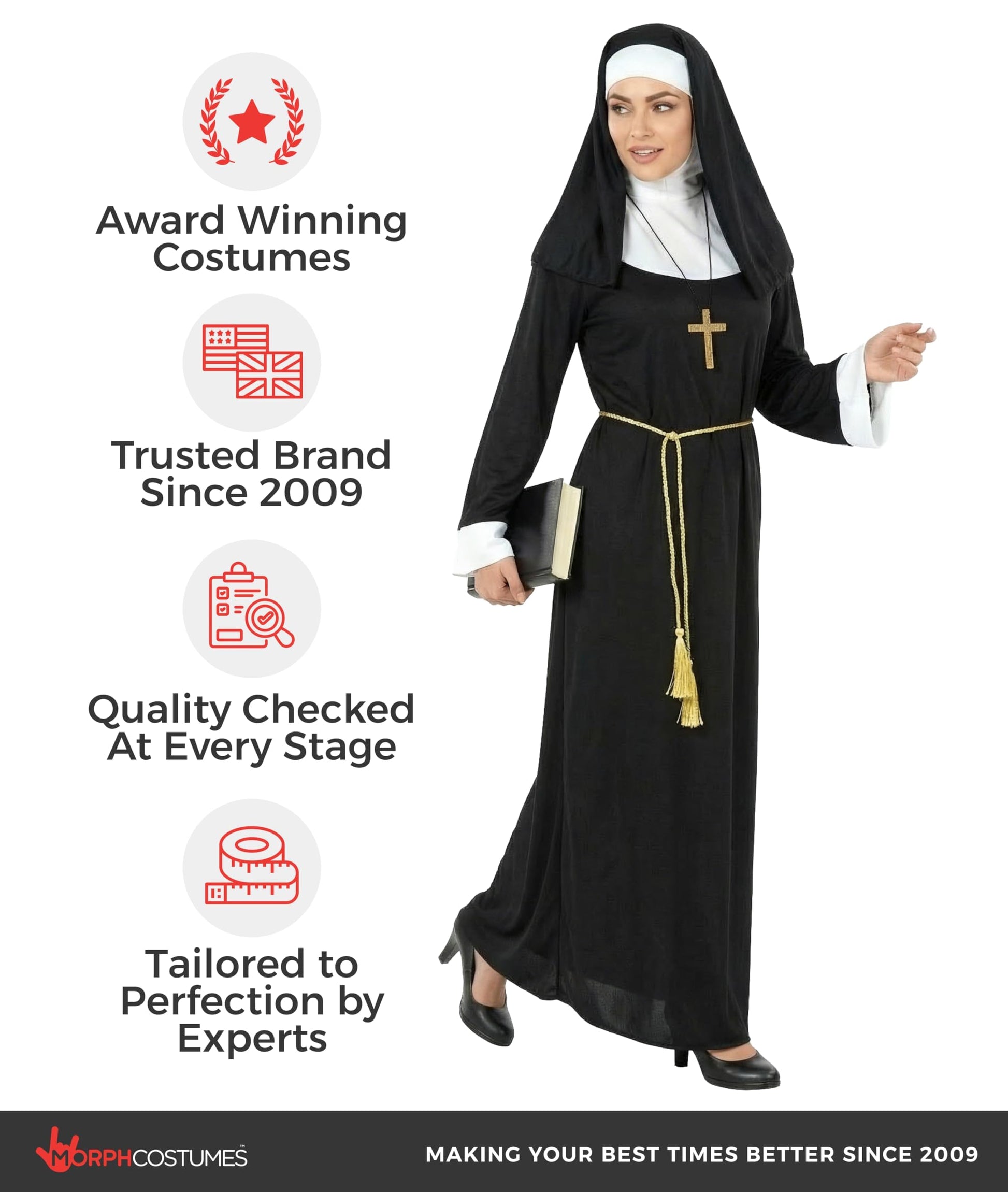 Nun Costumes for Women - Nuns Costumes for Women Plus - Nun Outfit (image 6)