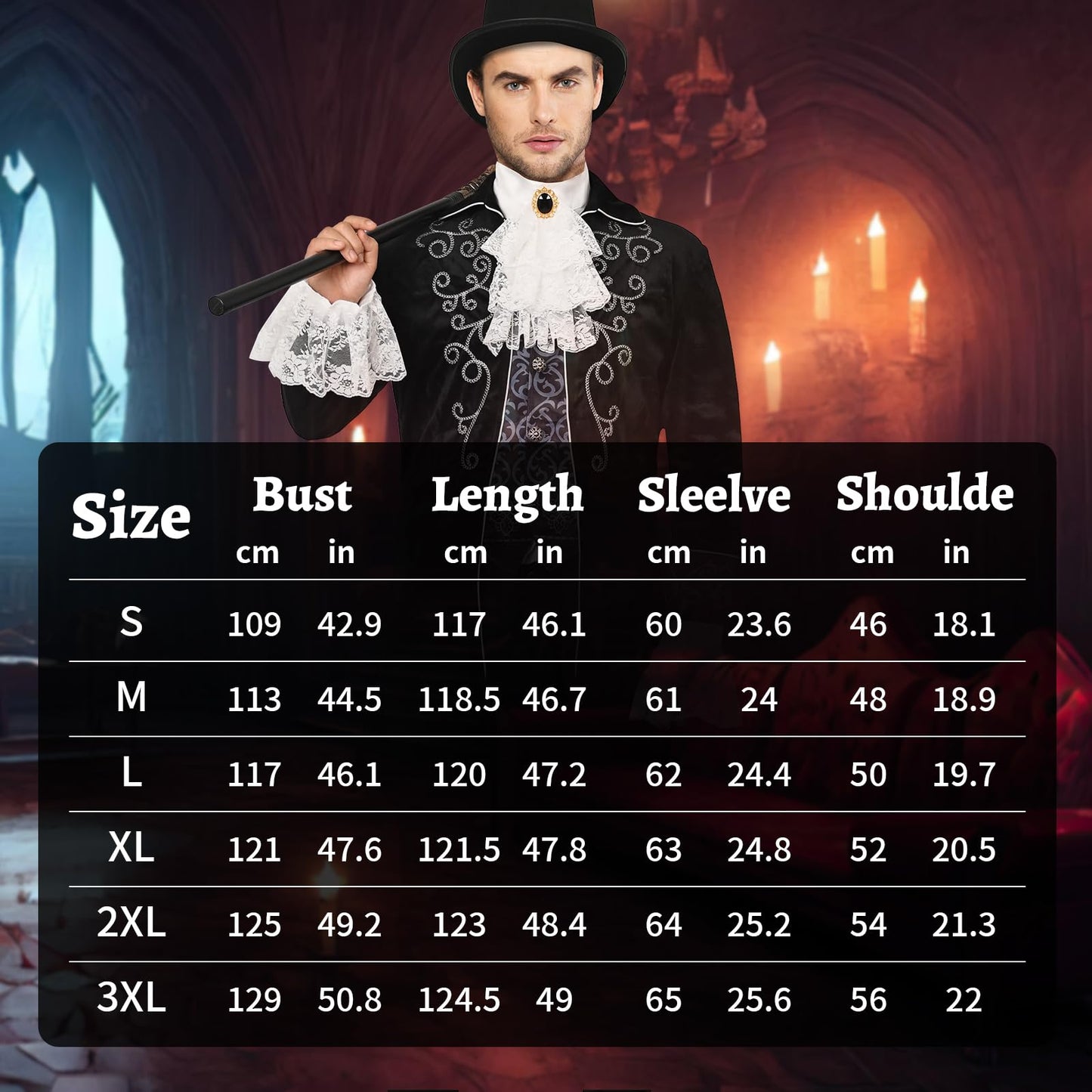 Medieval Clothing Men Costumes Medieval Steampunk Jacket - Gothic