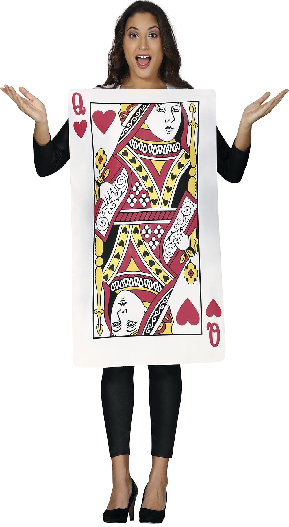 FIESTAS GUIRCA | Queen of Hearts Playing Card Fancy Dress Costume (14-16/L) - Adult Queen of Hearts Outfit - Storybook, World Book Day, Halloween and Carnival Costumes - Ideal for Women