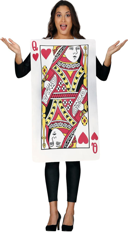 FIESTAS GUIRCA | Queen of Hearts Playing Card Fancy Dress Costume (14-16/L) - Adult Queen of Hearts Outfit - Storybook, World Book Day, Halloween and Carnival Costumes - Ideal for Women