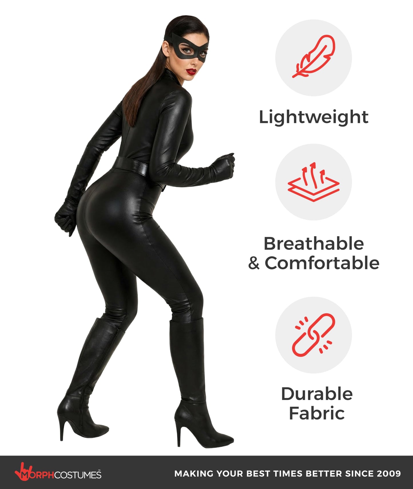 Black Cat Costume Adult - Black Catsuit for Women - Cat Costumes (image 7)