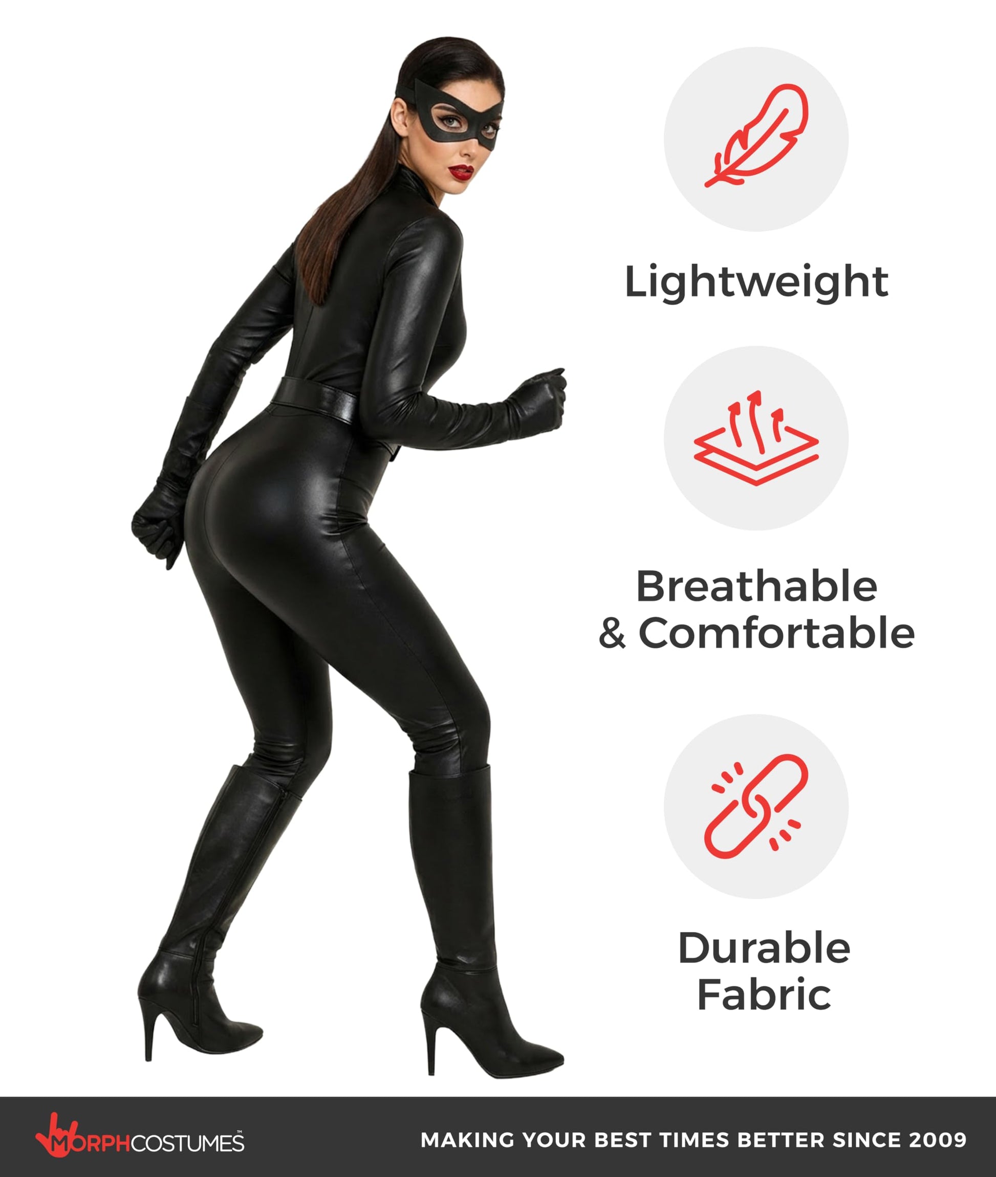 Black Cat Costume Adult - Black Catsuit for Women - Cat Costumes (image 7)