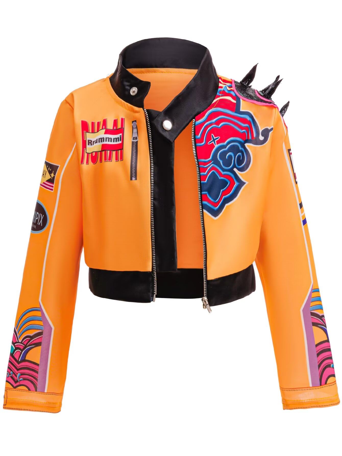 Tangsenyu Kids Rumi Costume for Girls Halloween Outfit Include Jacket T-shirt and Shorts