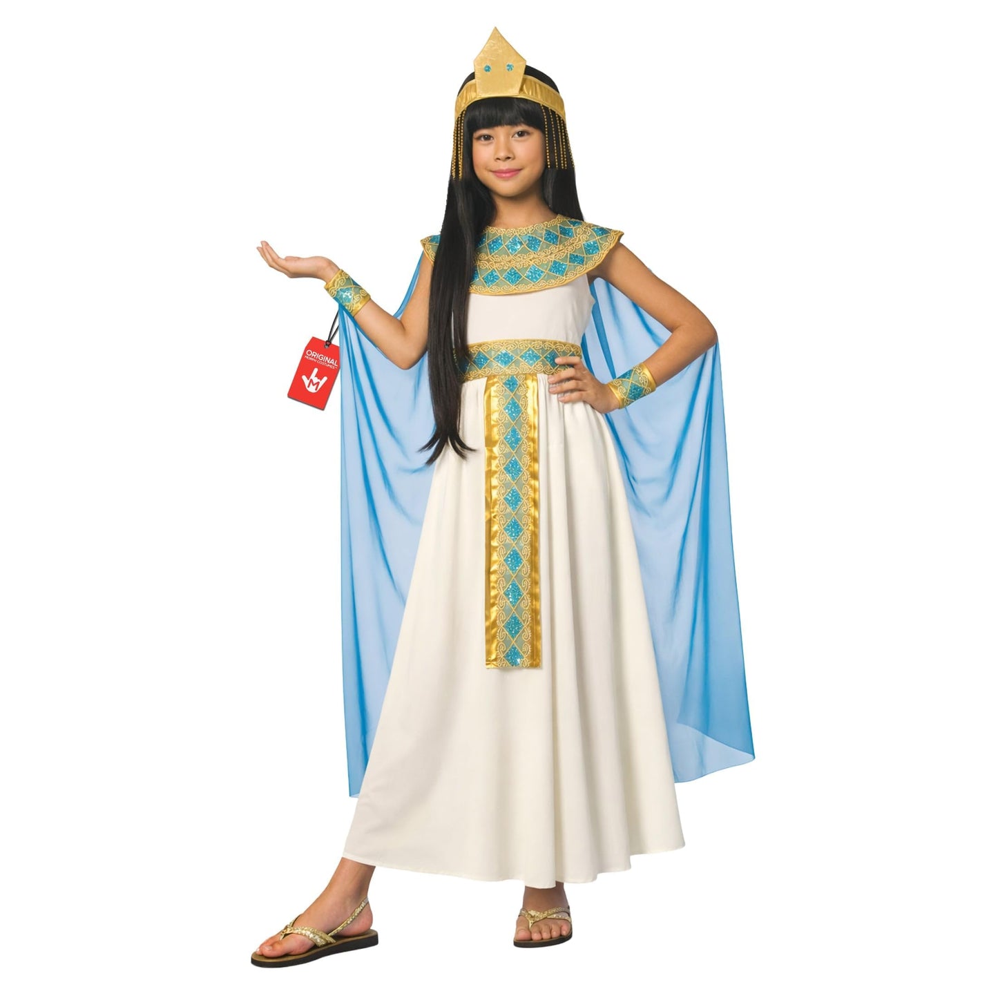 Morph Cleopatra Costume for Kids - Egyptian Costume for Girls - Halloween Dress Up - Egypt Themed Outfit, Large
