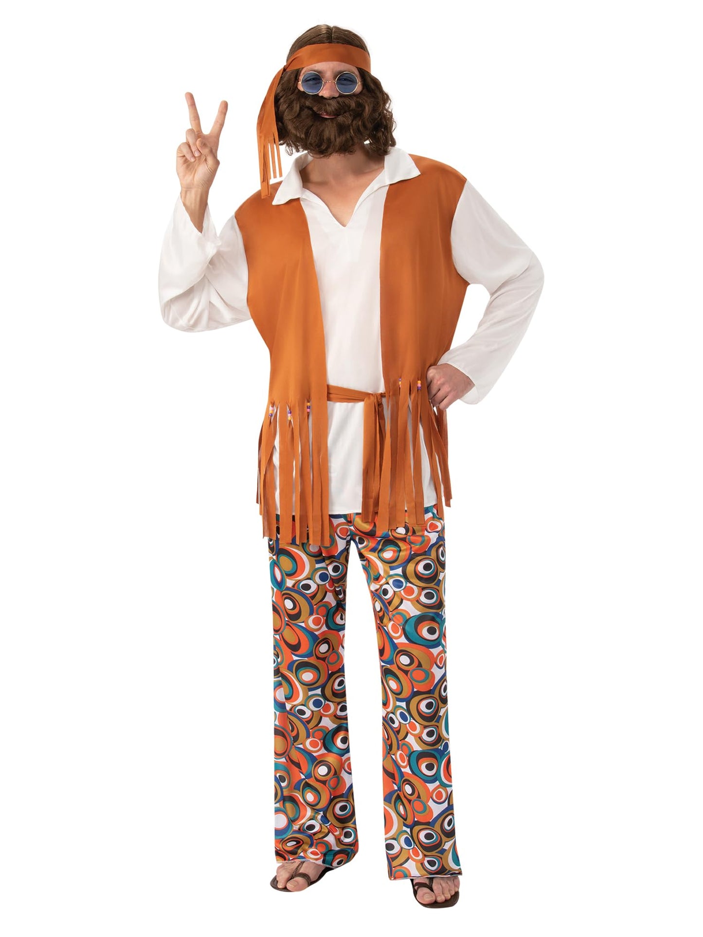 Rubies Hippie Man Fancy Dress Costume (Adult Size) Halloween