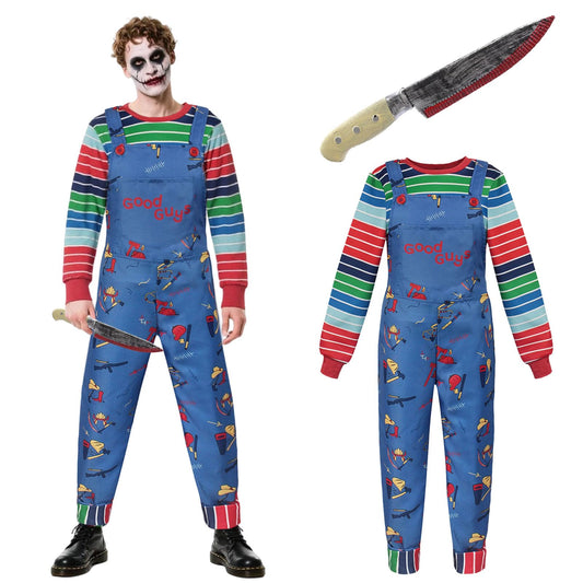 Maryparty Chucky Costume Adults Chucky Fancy Dress for Halloween Party (Style-2, XXL)