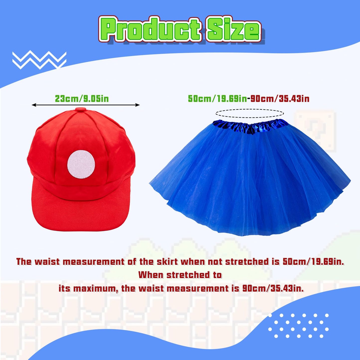 Ainvliya C2 World Book Day 2026 Costume Adults Women, Bros Costume Funny Carnival Costumes Accessories Hats, Tutu Skirt,Gloves, Suspenders, Buttons, Mustaches Cosplay Fancy Dress Party Set Girls Boys
