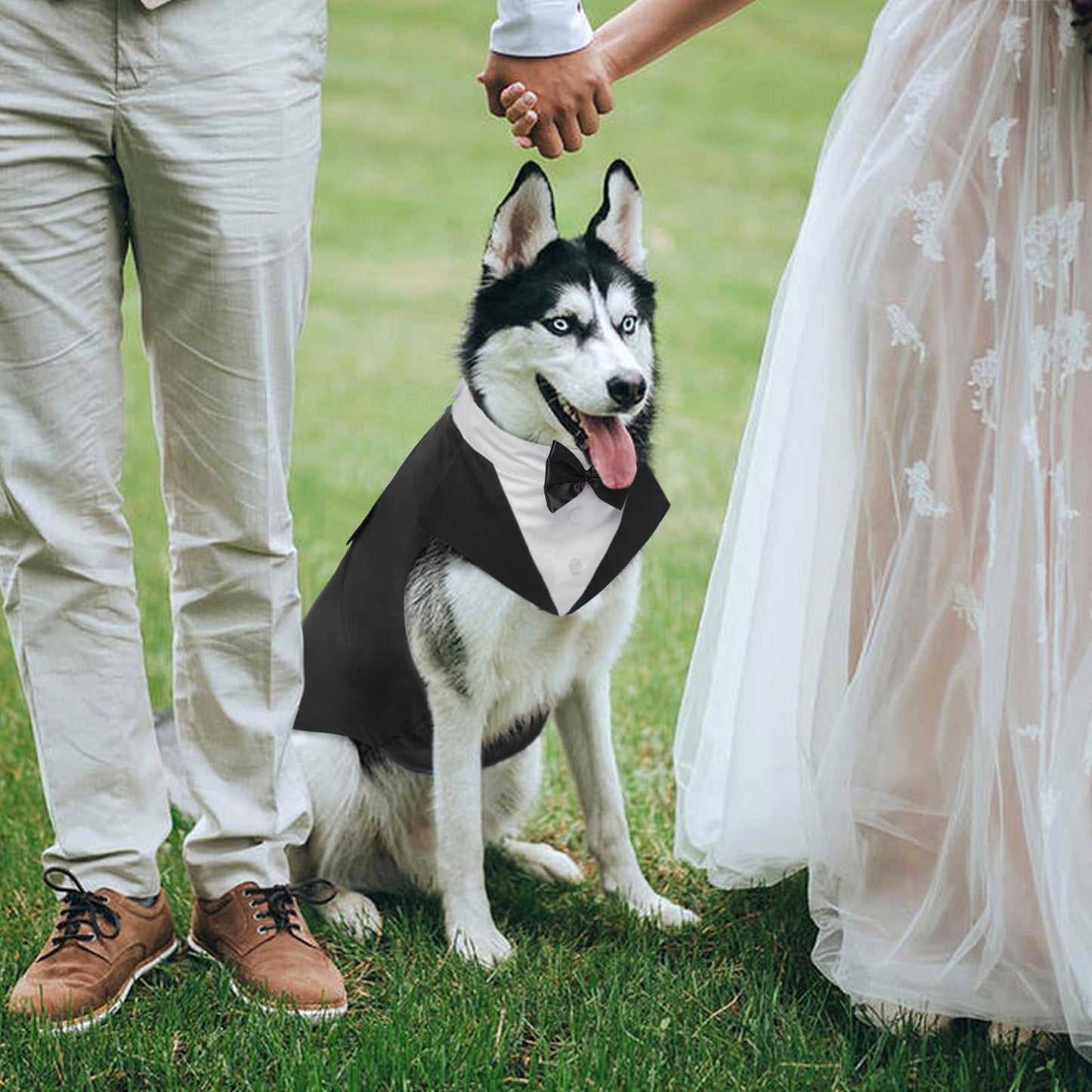 Dog Tuxedo - Dog Wedding Suit and Bandana Set - Pet Clothes Puppy