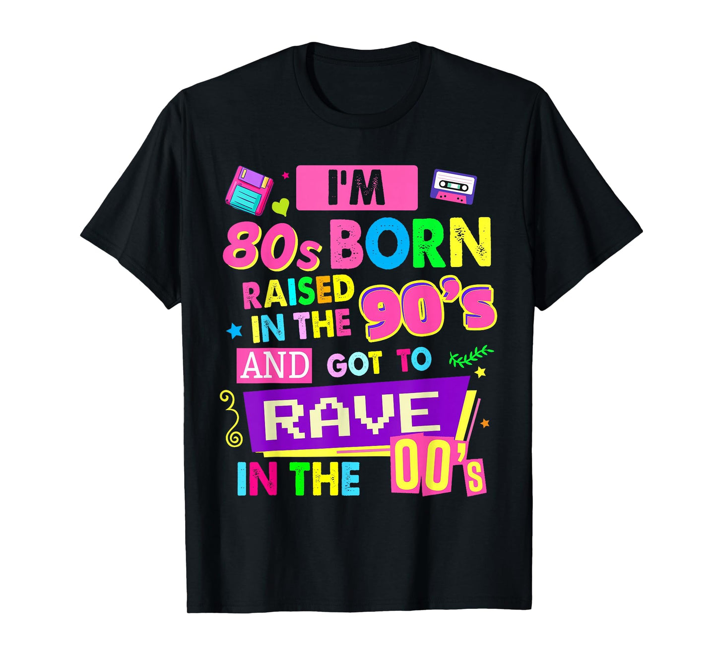 00s Design for Women Rave Outfit & 90s Festival Costume T-Shirt