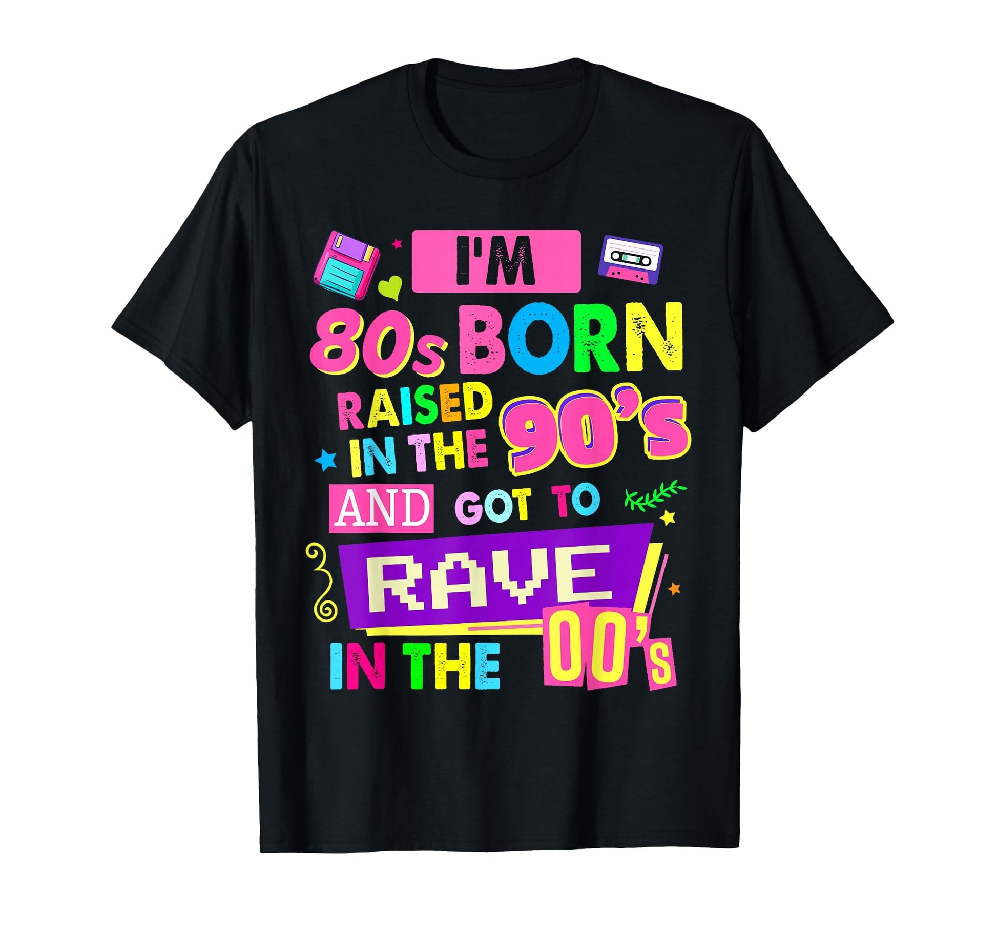 00s Design for Women Rave Outfit & 90s Festival Costume T-Shirt