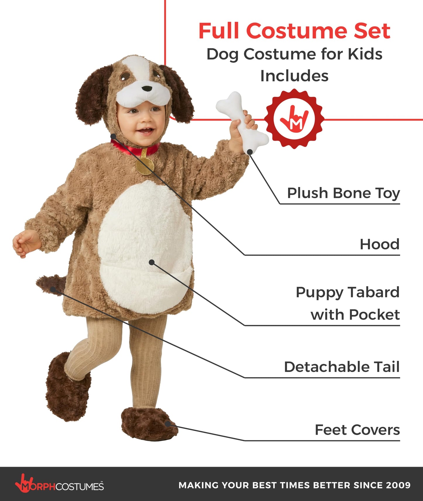 Baby Dog Costume - Toddler Halloween Costumes Boys Dogs - Halloween