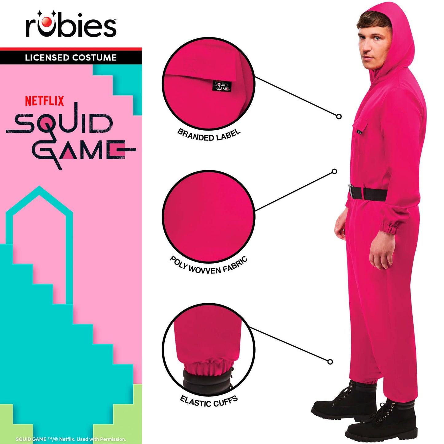 Rubies Official Squid Game Guard Classic Costume, Adult Fancy Dress, Size Large
