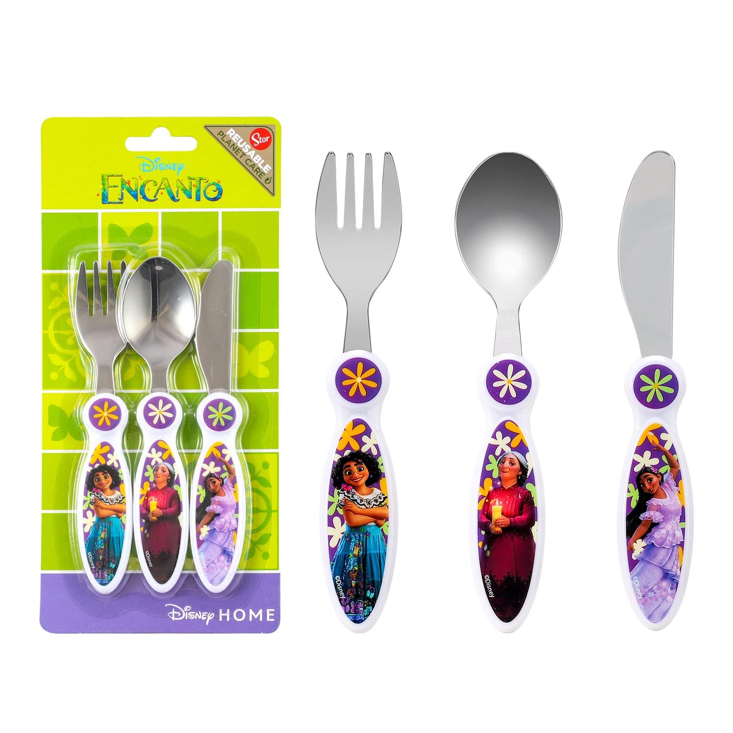 Disney Encanto Children's Kids 3pcs Cutlery Set - Knife/Fork/Spoon