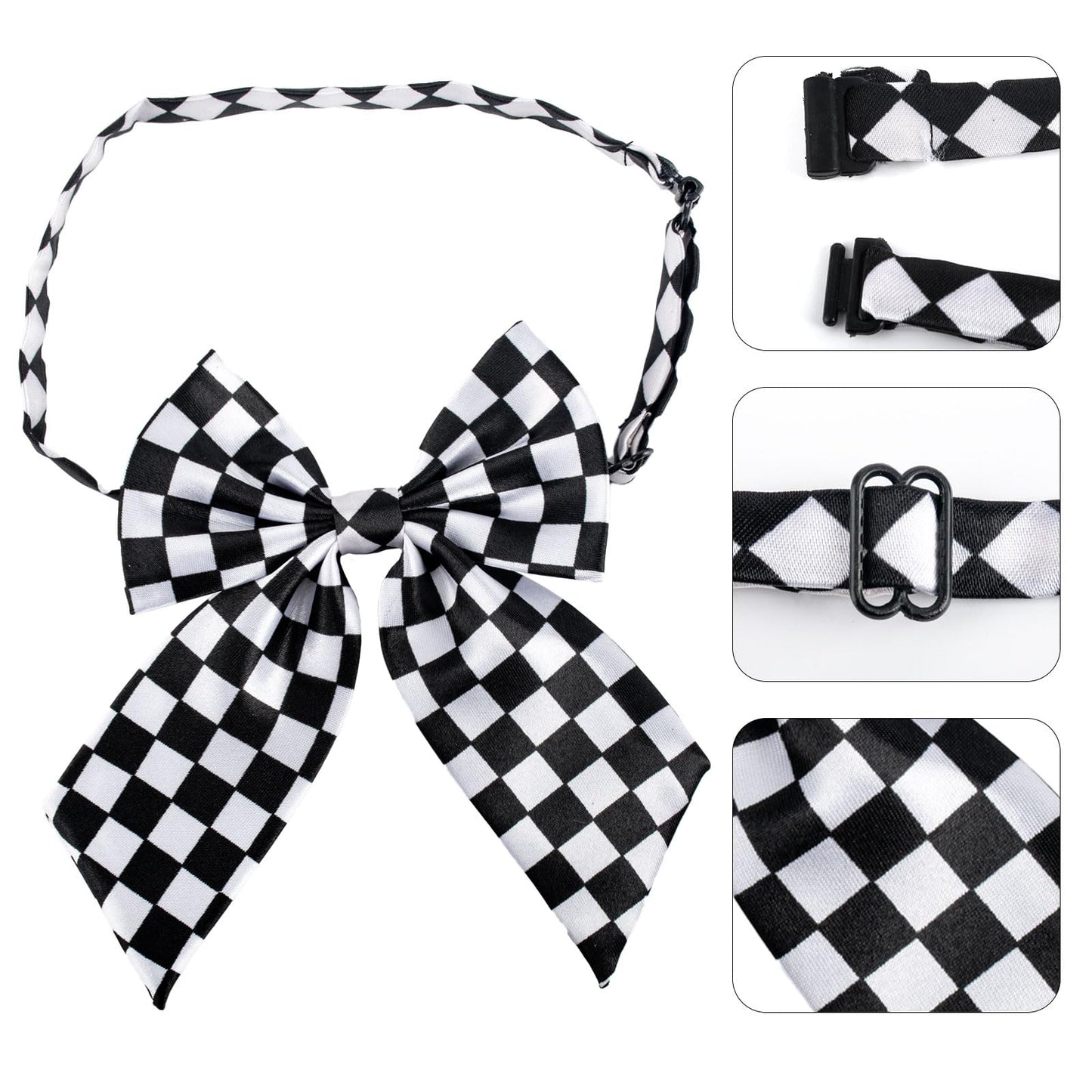 SSKHE 5PCS Bunny Costume Accessories Set,Wonderland Rabbit Fancy Dress Set,Rabbit Fancy Dress Costume Accessory Set with White Ears, Bowtie,Tail,Nose, Gloves for adults