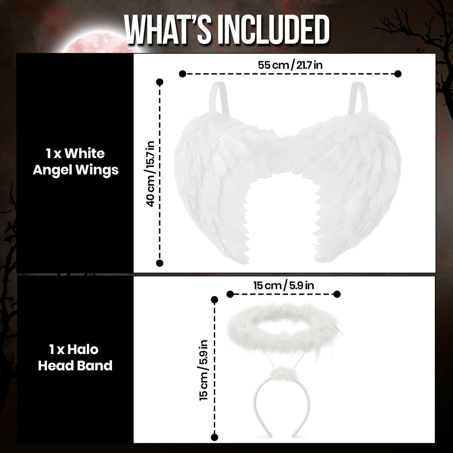 White Angel Wings and Halo Womens Halloween Costumes - Adult Angel