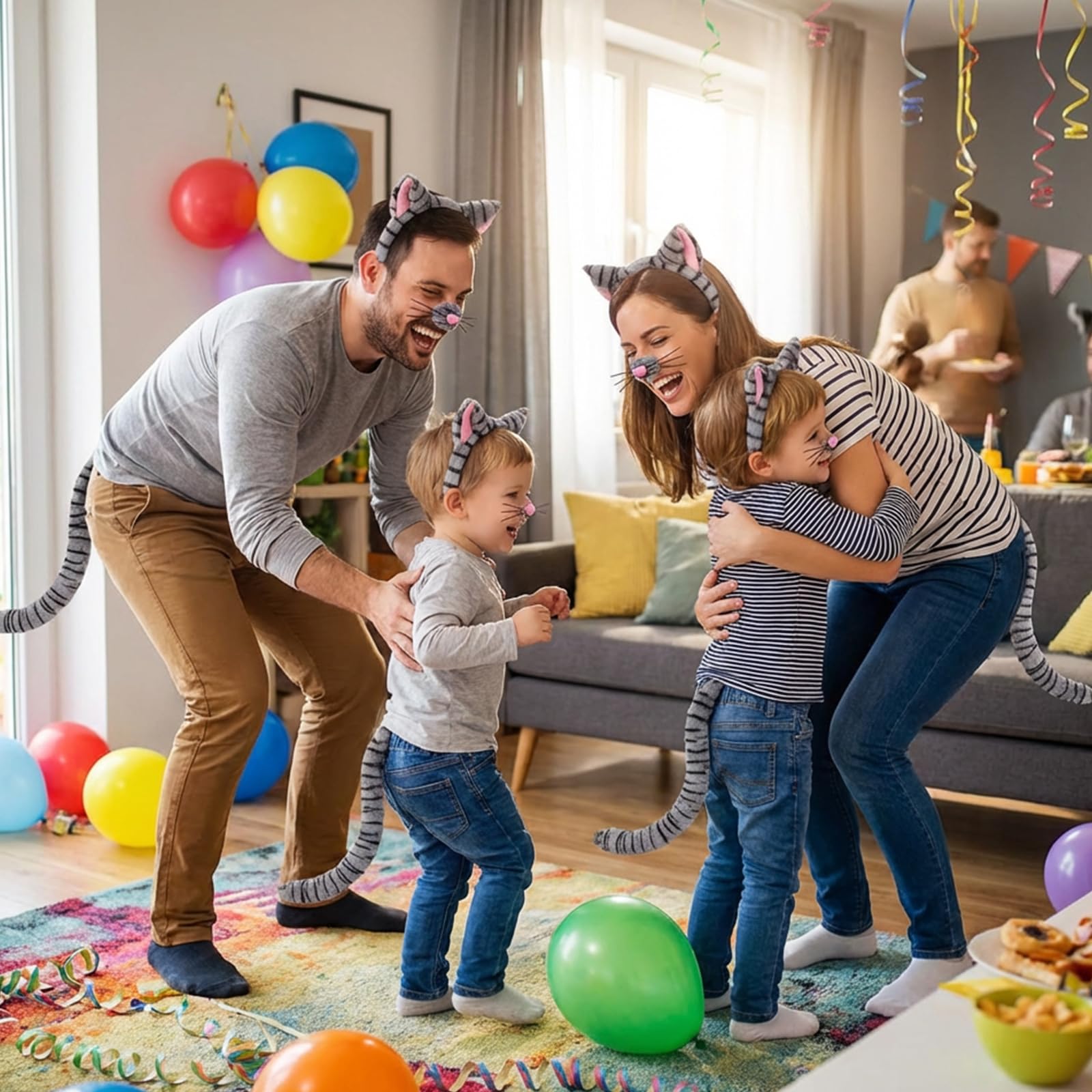 Cat Costume Set - Animal Grey Cat Costume Set with Grey Cat (image 7)