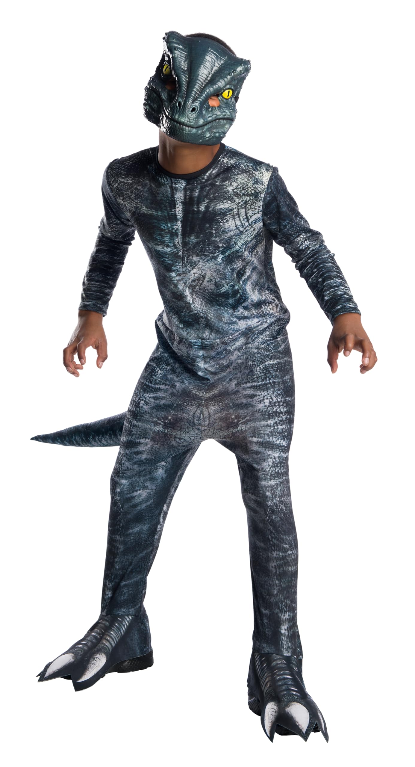 Rubies Official Jurassic World: Fallen Kingdom Velociraptor 'Blue' Dinosaur Costume, Child Medium Age 5-7, Height 132 cm Halloween