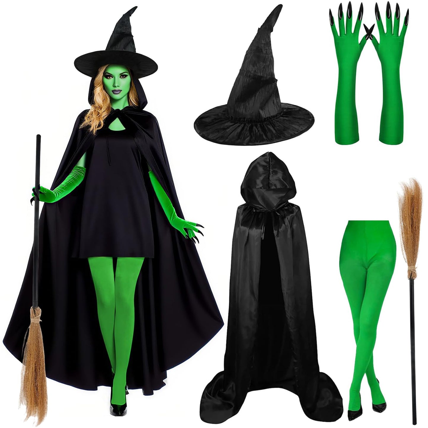 Halloween Costumes Adult Women - Witch Costumes Set Witch Cape