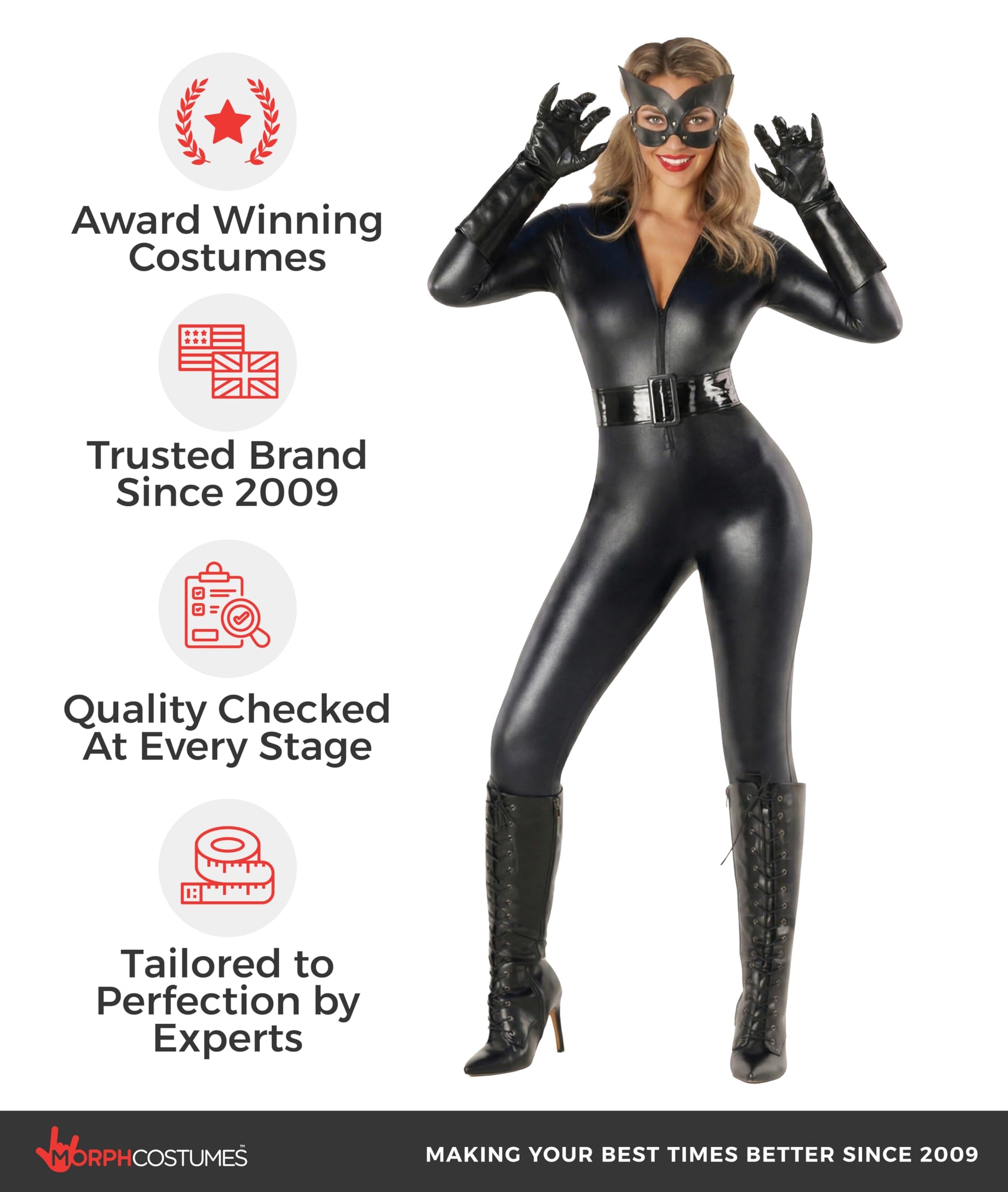Black Cat Costume Adult - Black Catsuit for Women - Cat Costumes (image 5)