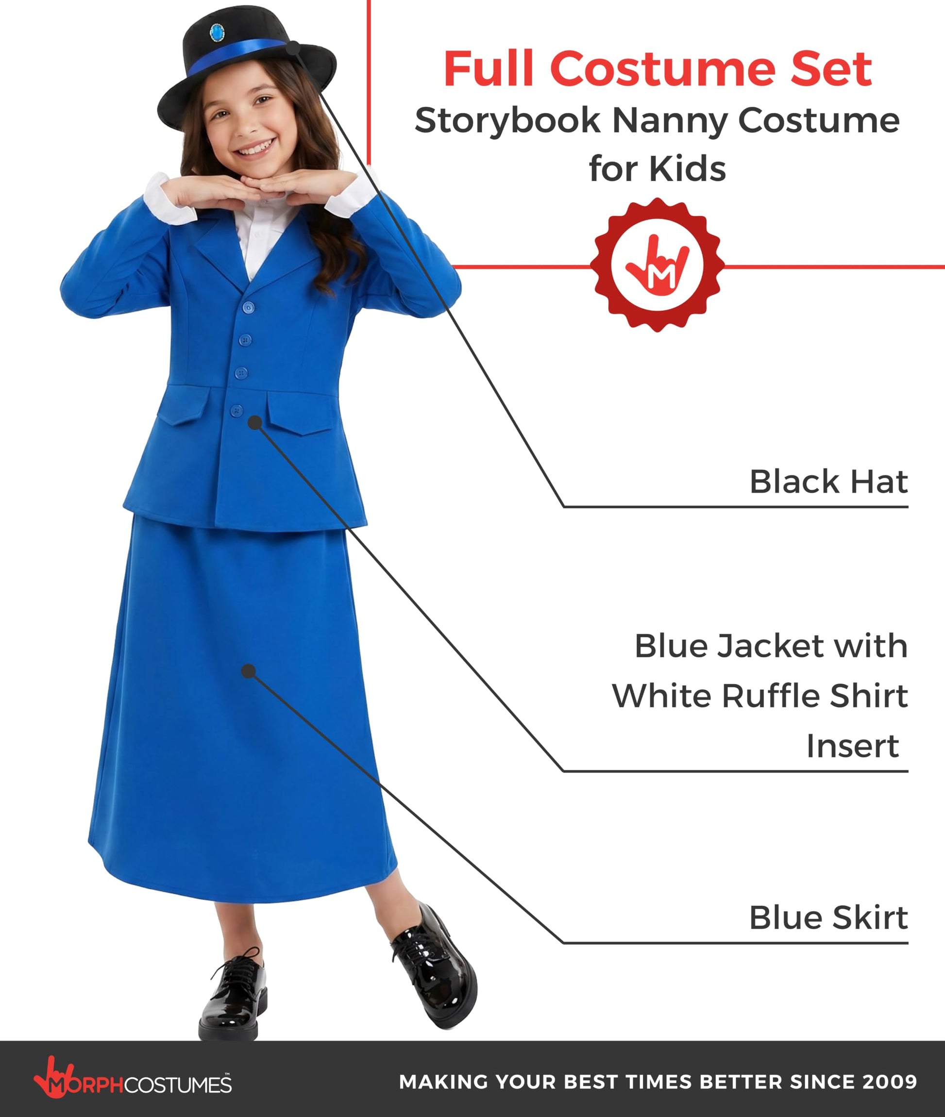 Victorian Nanny Costume for Girls - Victorian Costume Girl - World (image 2)