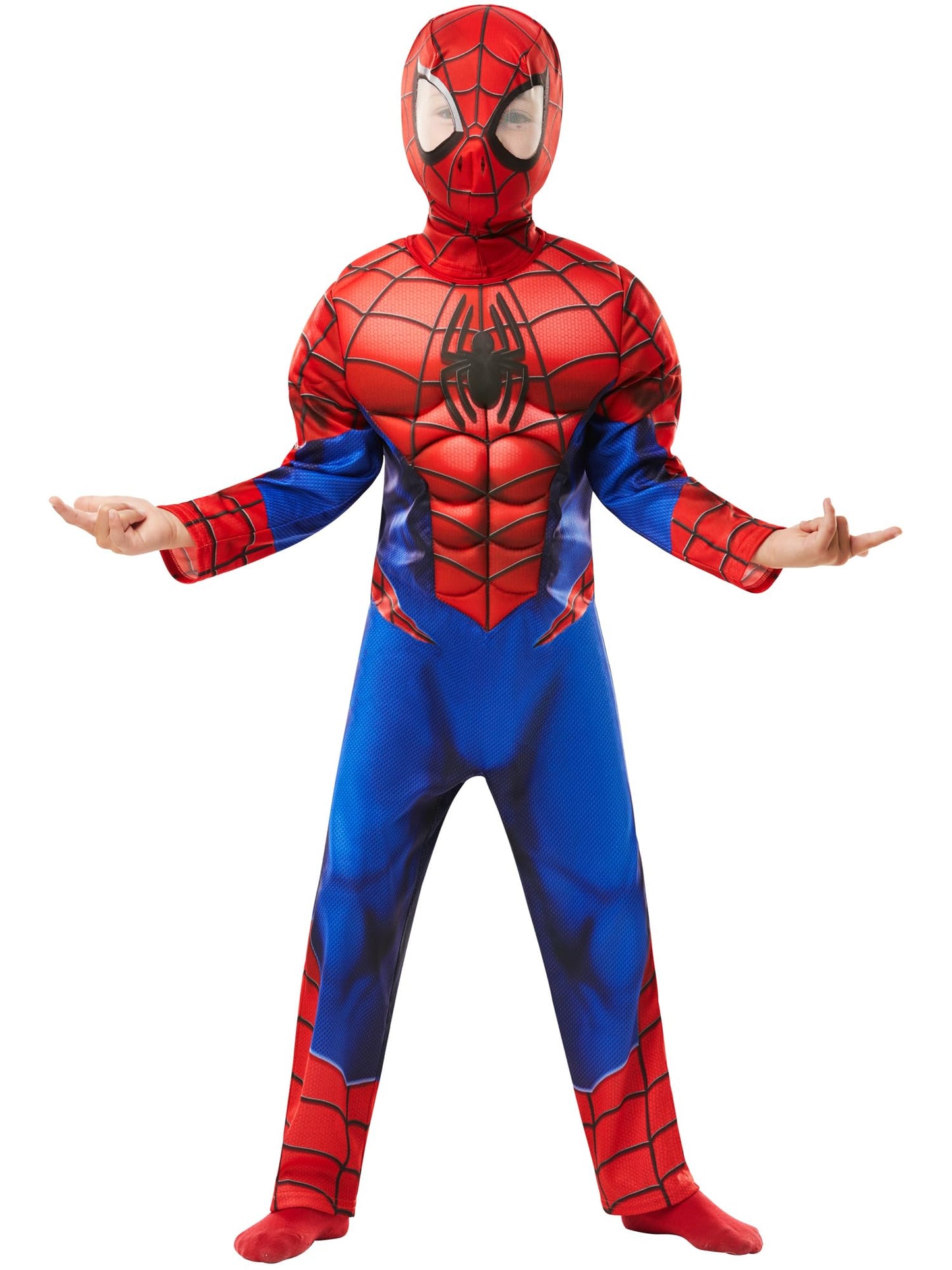 Rubies Official Marvel Spider-Man, Deluxe Child Costume - Medium Age 5-6, Height 116 cm, Red Halloween