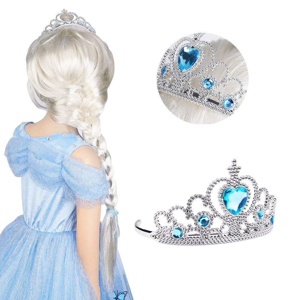Vicloon Elsa Princess Tiara, Tiara Crown Elsa Dress Up Accessories Set for Party, Cosplay
