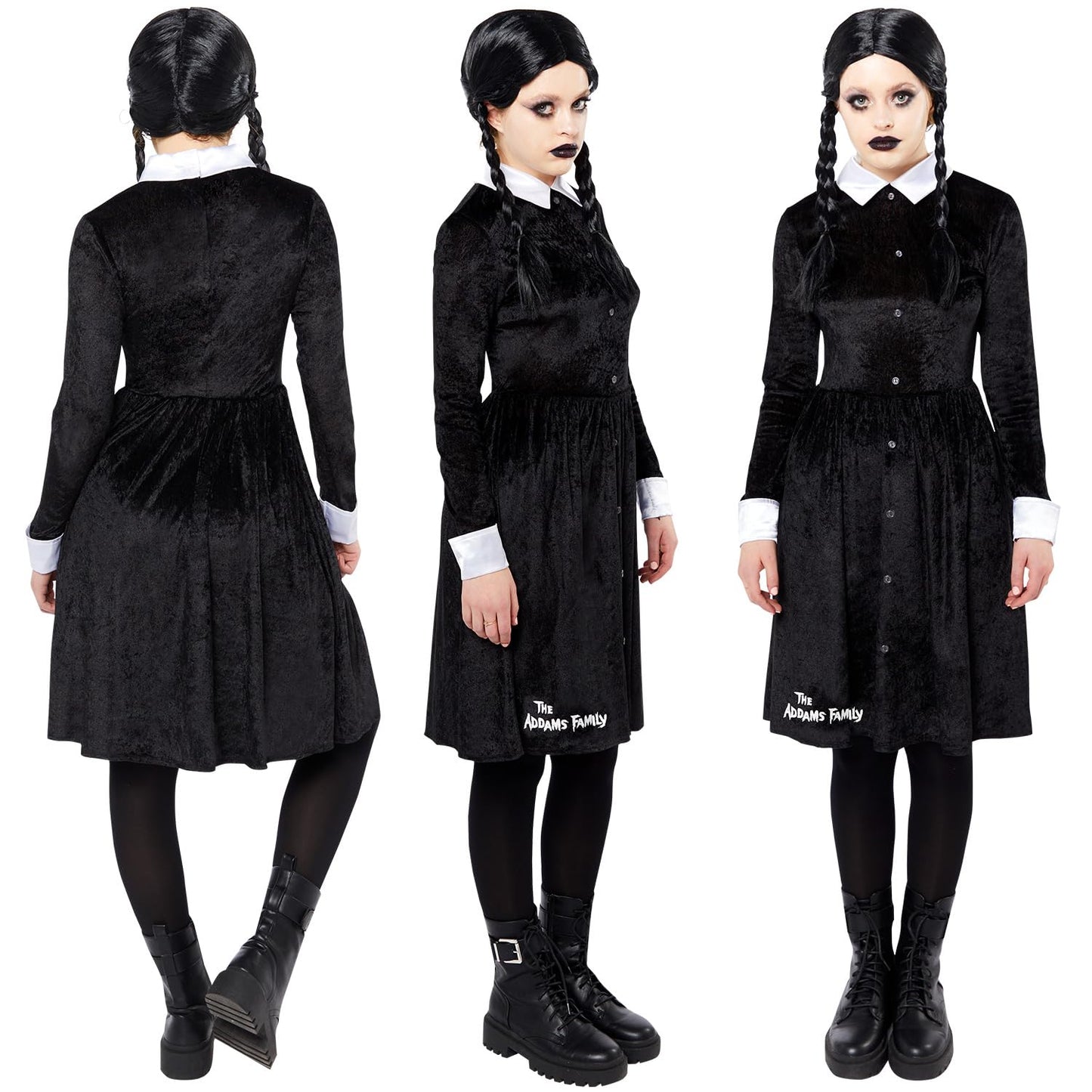 Amscan 9917664 - Women's Officially Licensed Wednesday Addams Halloween Costume Size: 6-8