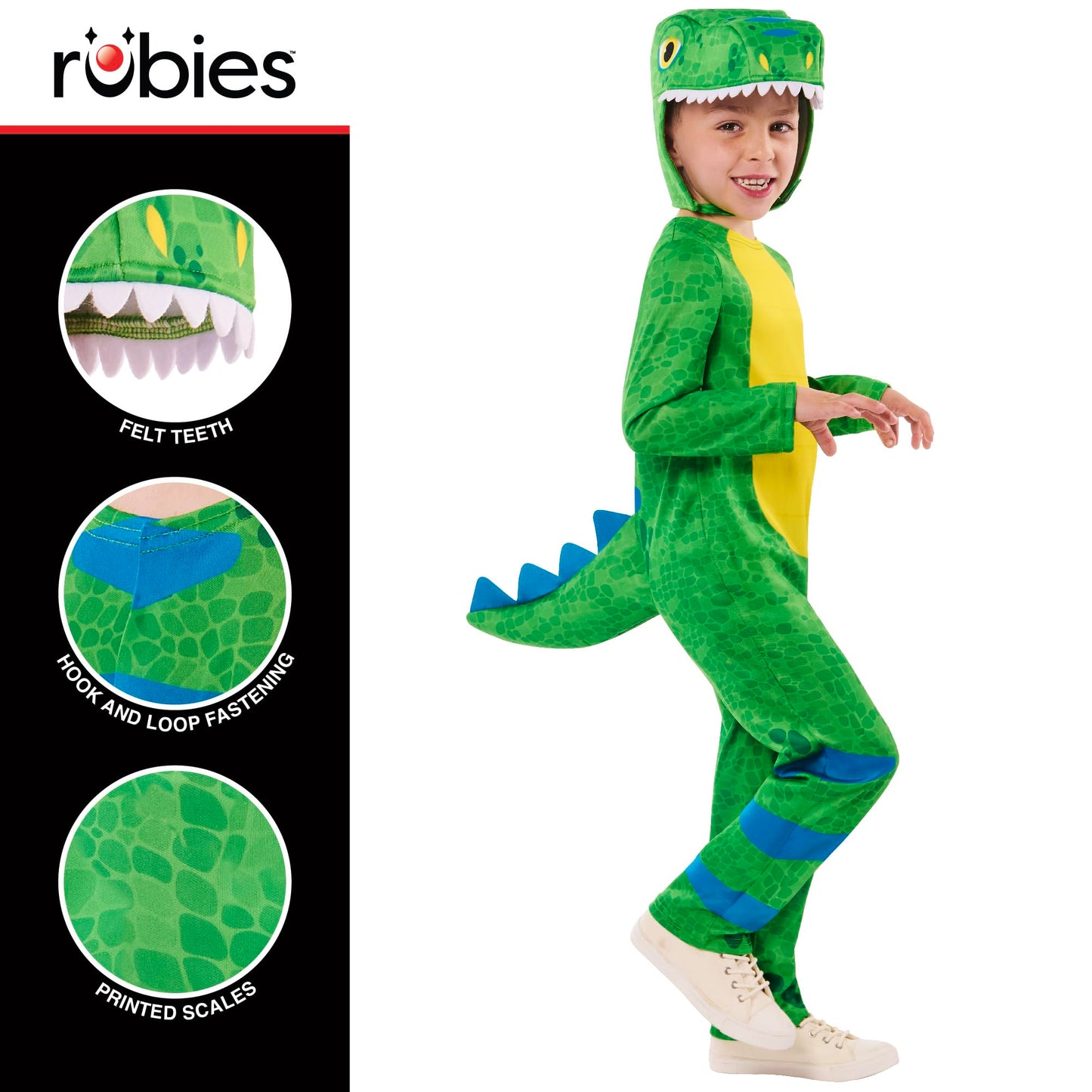 Rubies Official Friendly Dinosaur Costume, Childrens Fancy Dress, Size Age 5-6 Halloween